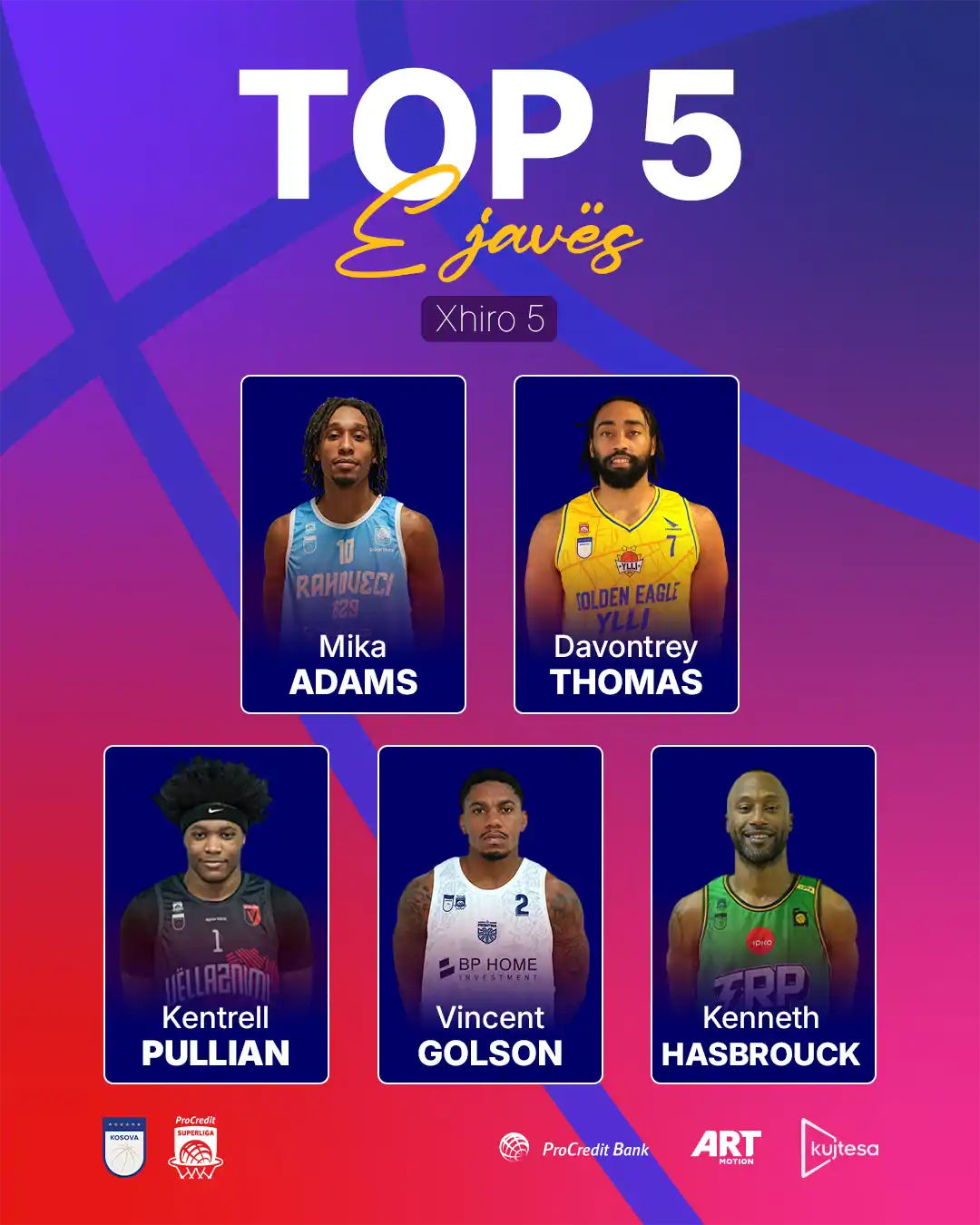 Mika Adams MVP i javës së pestë